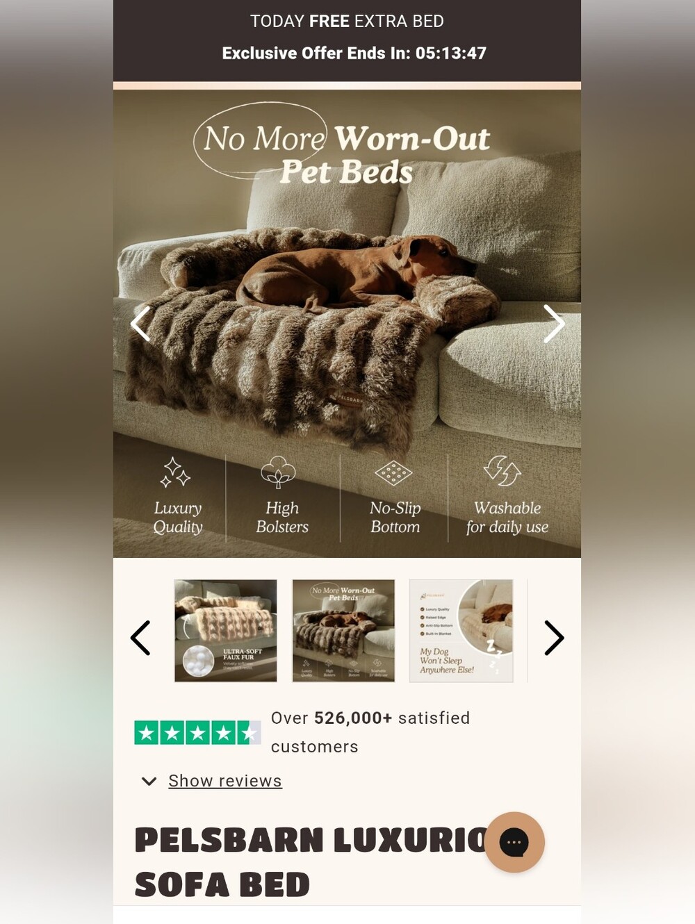 Luxurious Faux Fur Sofa Pet Bed Blanket